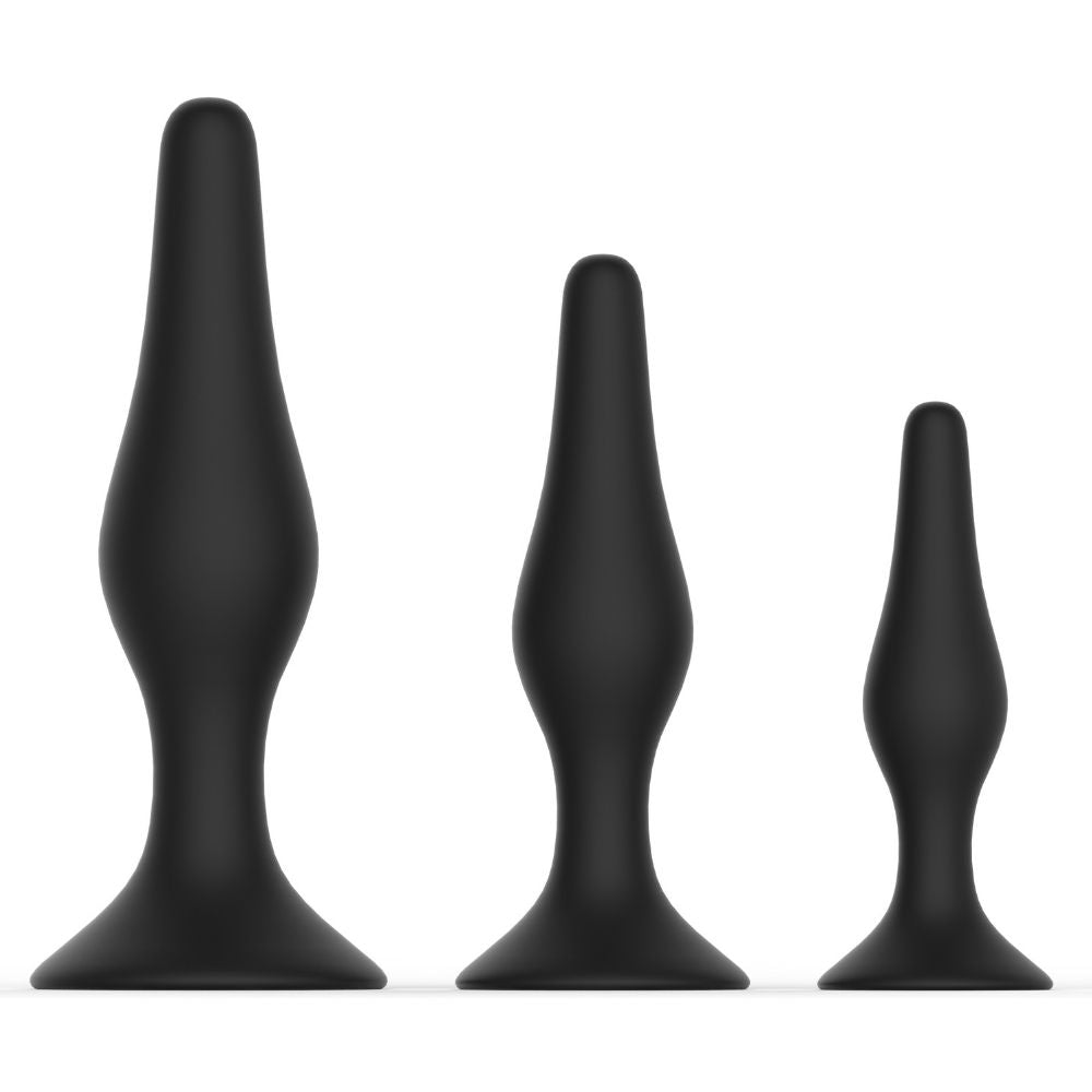 Level Up II Anal Trainers 3 Piece Silicone Suction Set