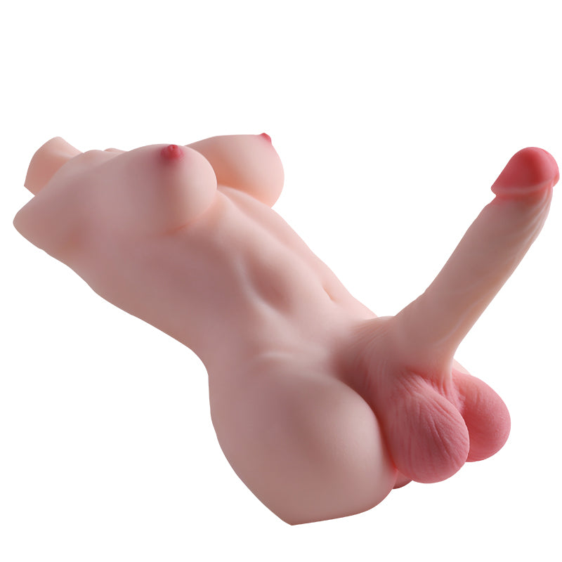 10.58LB Sex Doll Torso Sex Toys with Huge Realistic Dildo Big Soft Breast Elasticity Tight Vagina