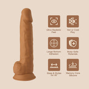 POC 10" Dildo - Caramel