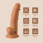POC 8" Dildo - Caramel
