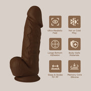 POC 8.5" Dildo - Brown