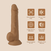 POC 7" Dildo - Deep Caramel