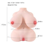 Amanda-22.71LB Big Breasts Deep-V Temptation Goddess Sex Doll Realistic Masturbator