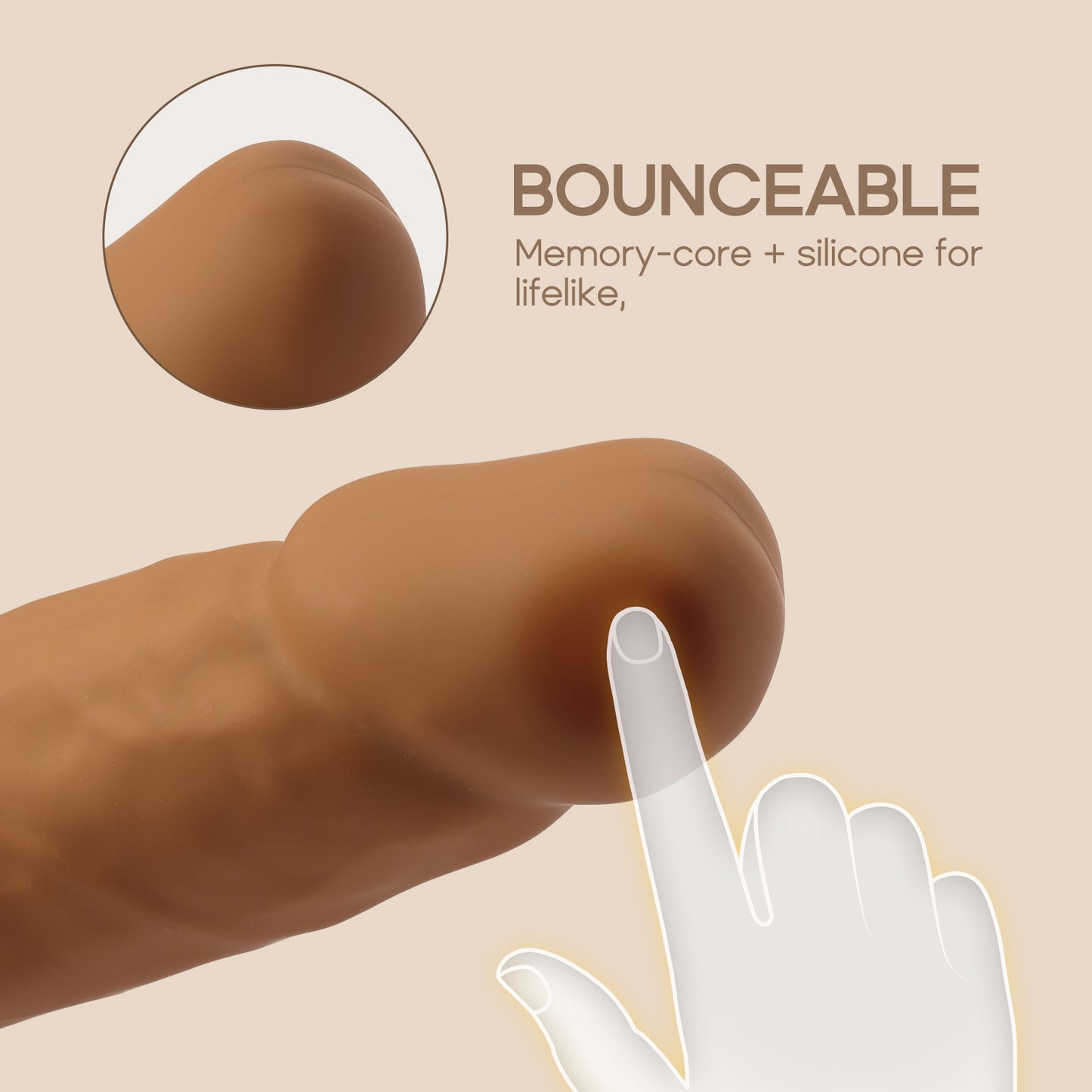 POC 10" Dildo - Caramel