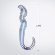 Blue Flame Curved Glass Dildo