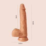 Women's BOGO Lipstick Discreet Vibrator+Big Boy 8" Vibrating Dildo