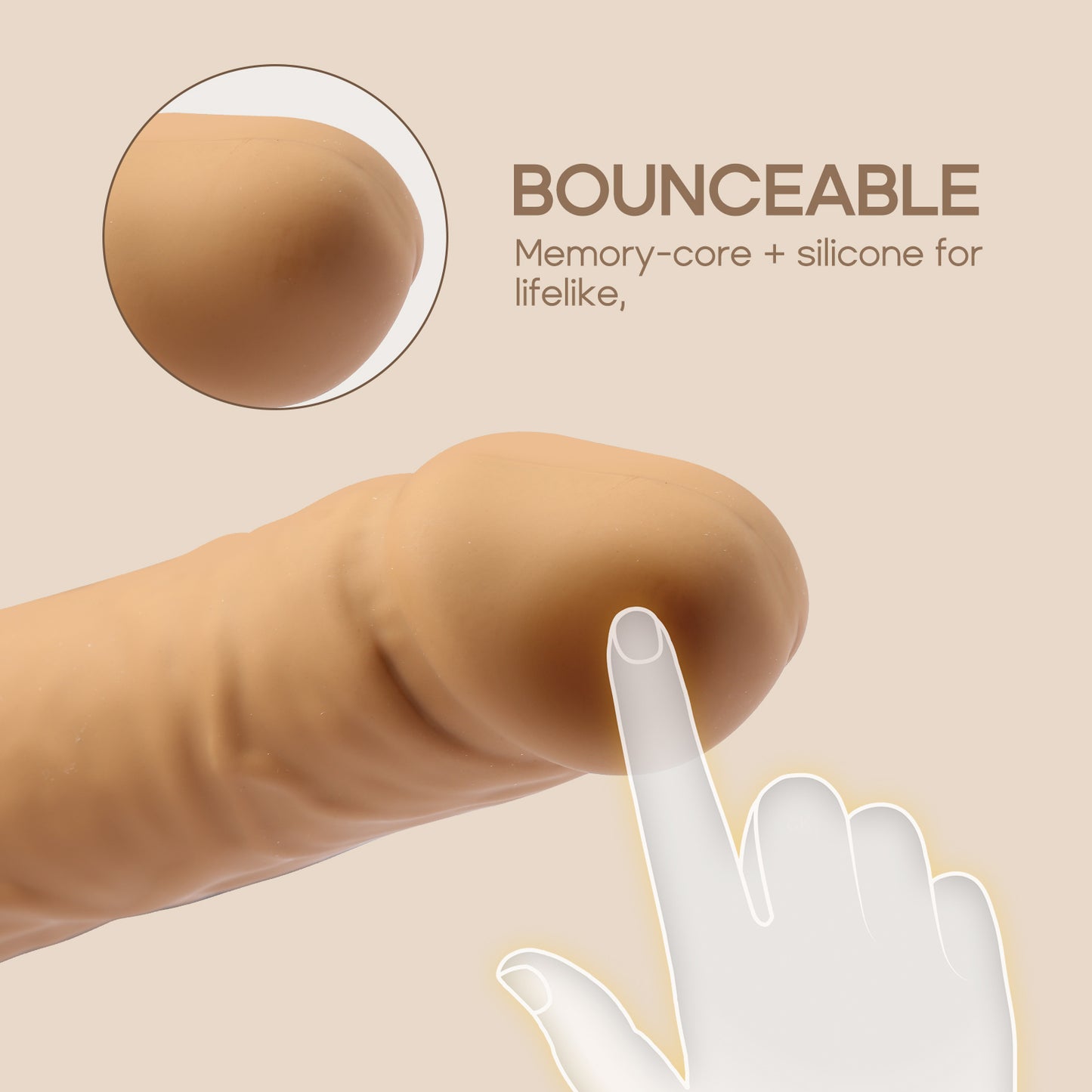 POC  7" Dildo - Light Caramel