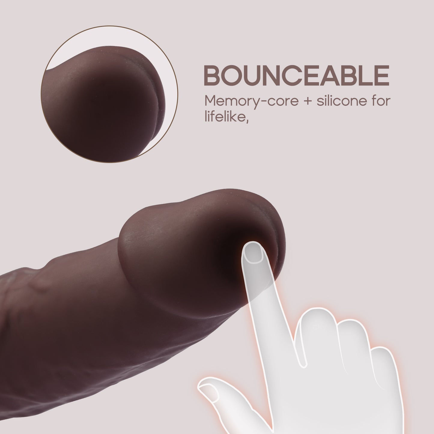 POC 8" Dildo - Brown