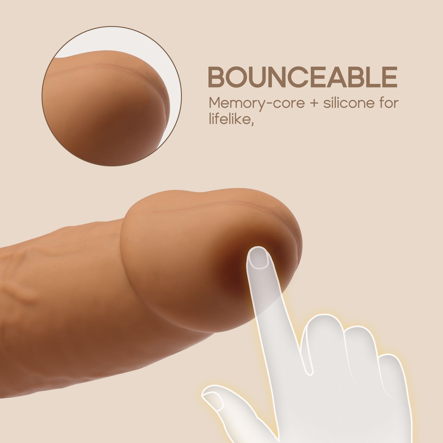 POC 8" Dildo - Caramel