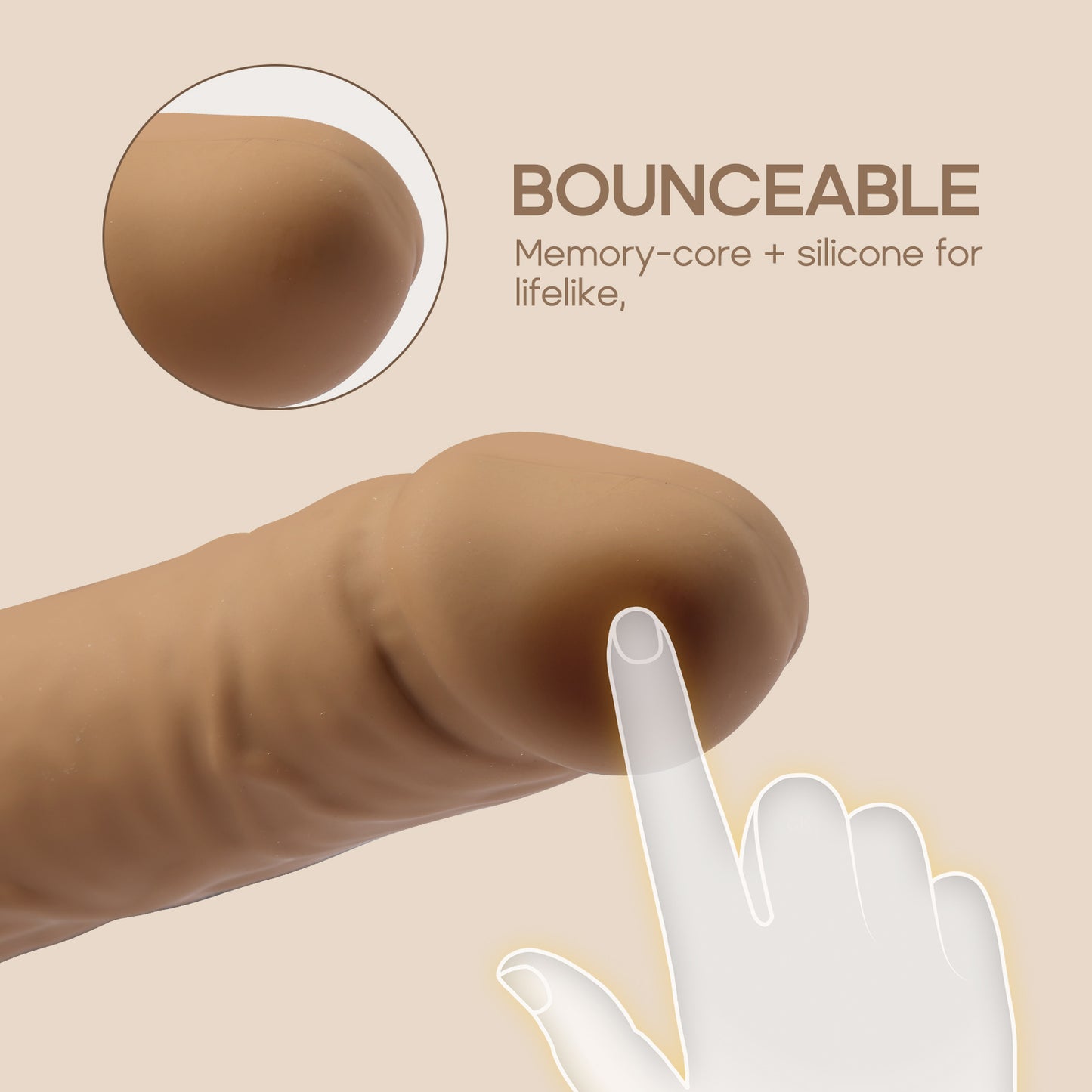 POC 7" Dildo - Deep Caramel