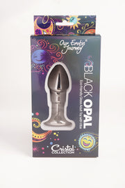 Black Opal Anal Glass Toy with Rechargeable Vibrator