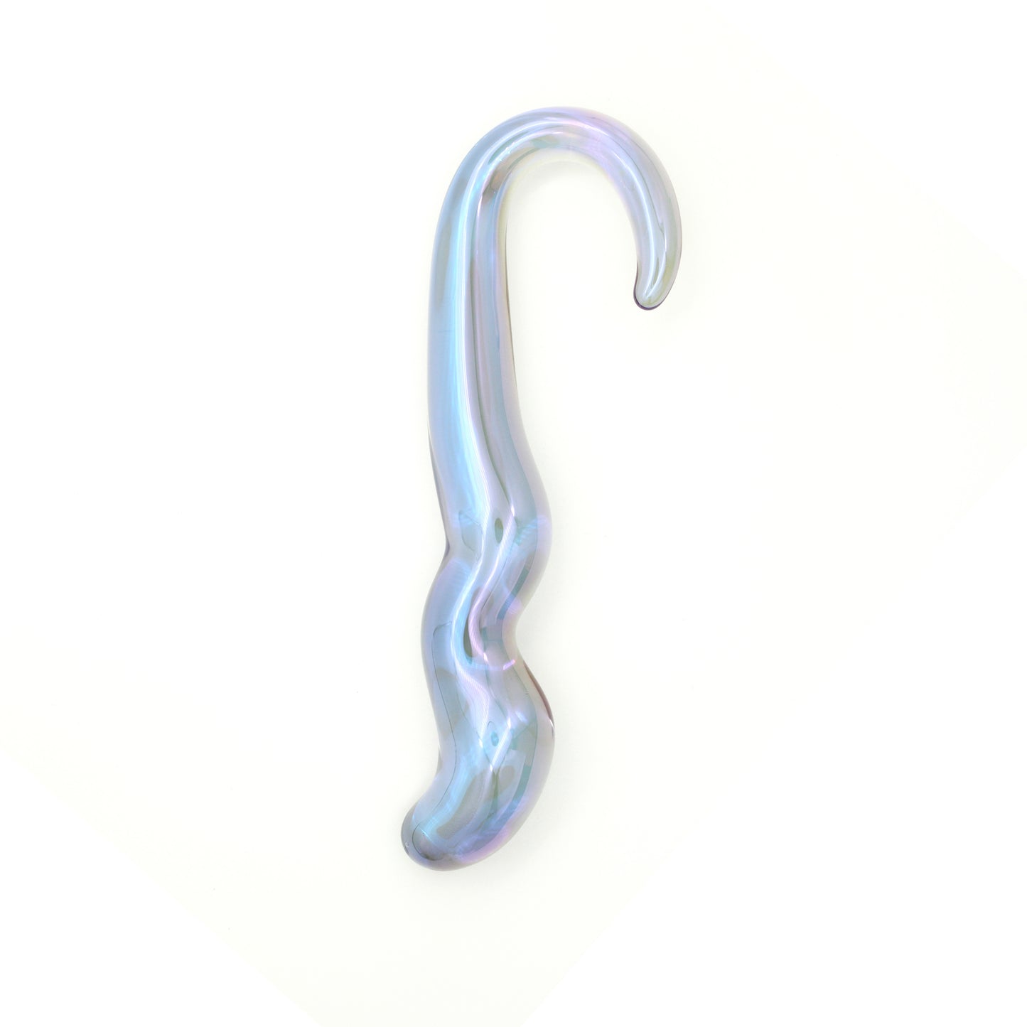Blue Flame Curved Glass Dildo