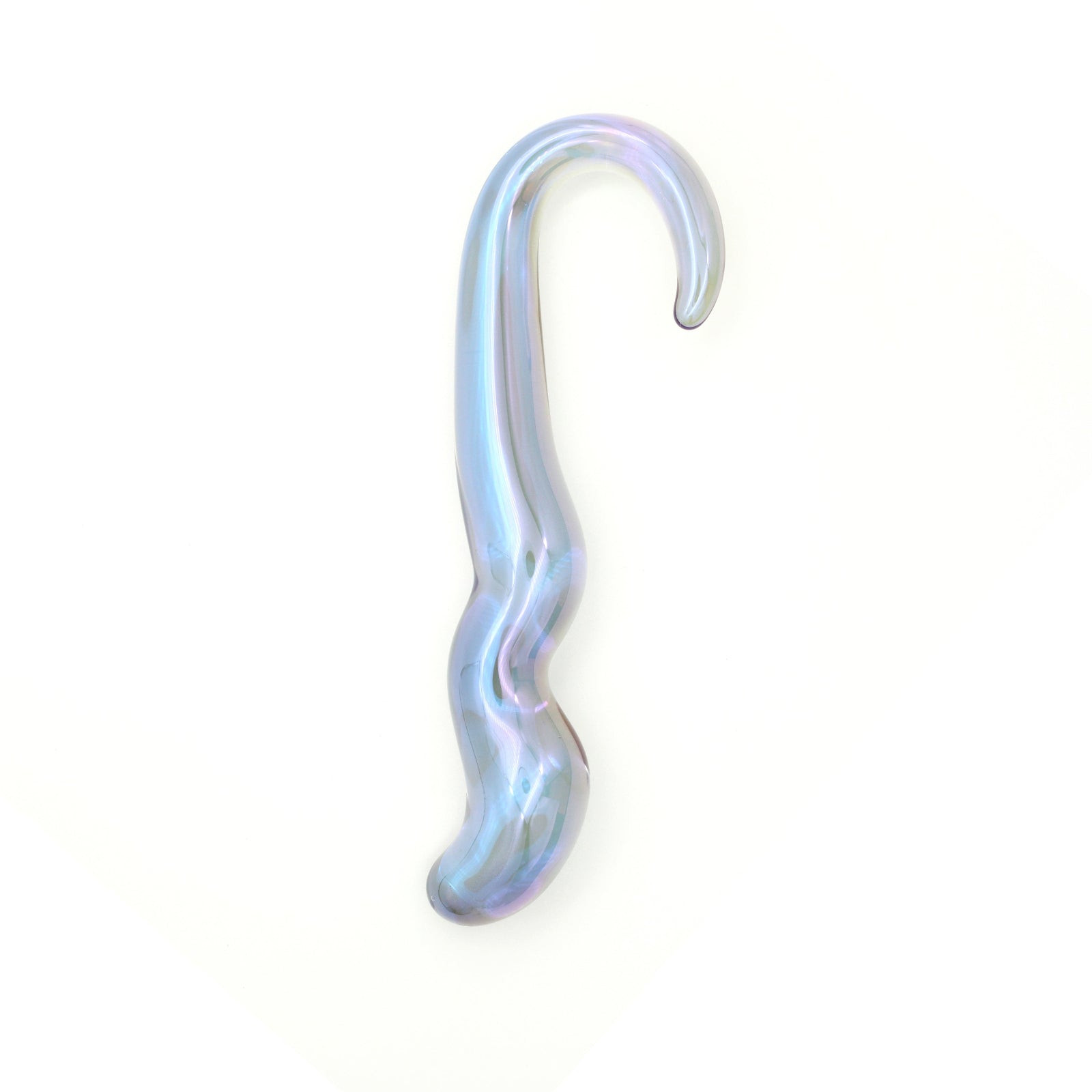 Blue Flame Curved Glass Dildo