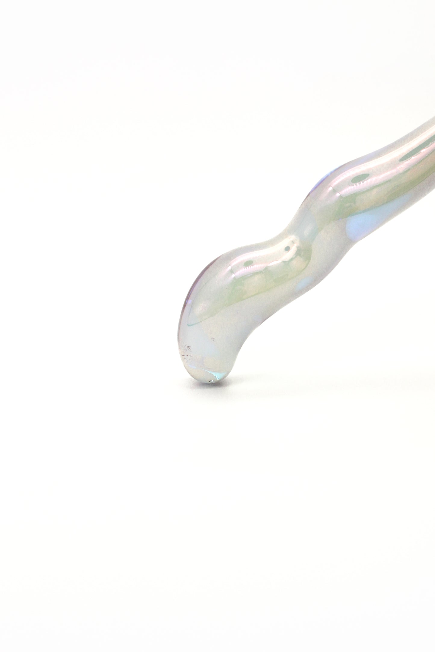 Blue Flame Curved Glass Dildo