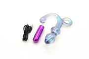 Orchid Pulse Glass Toy with Removable Bullet Vibe