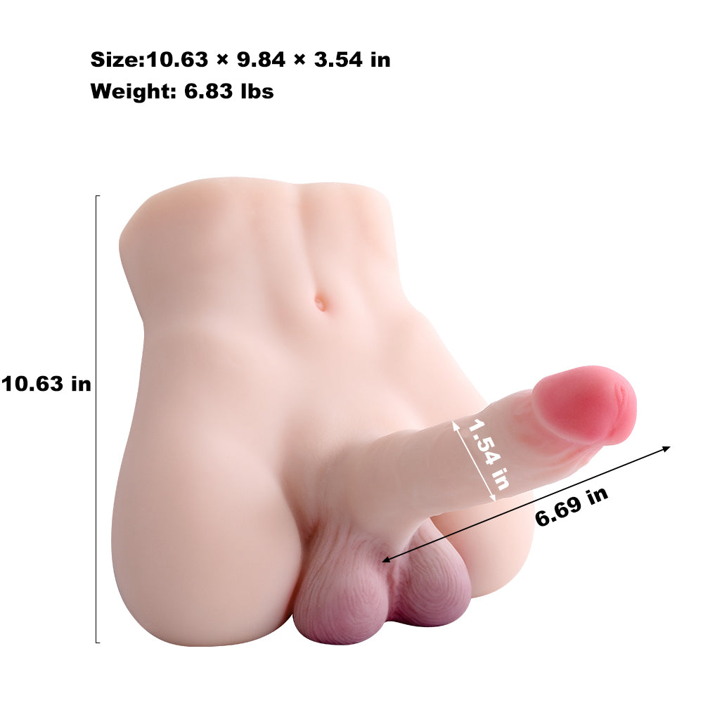 Bob.F-Male Sex Doll with Flexible Dildo, 6.83LB Realistic Sex Dolls for Female Masturbation