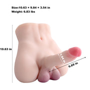 Bob.F-Male Sex Doll with Flexible Dildo, 6.83LB Realistic Sex Dolls for Female Masturbation