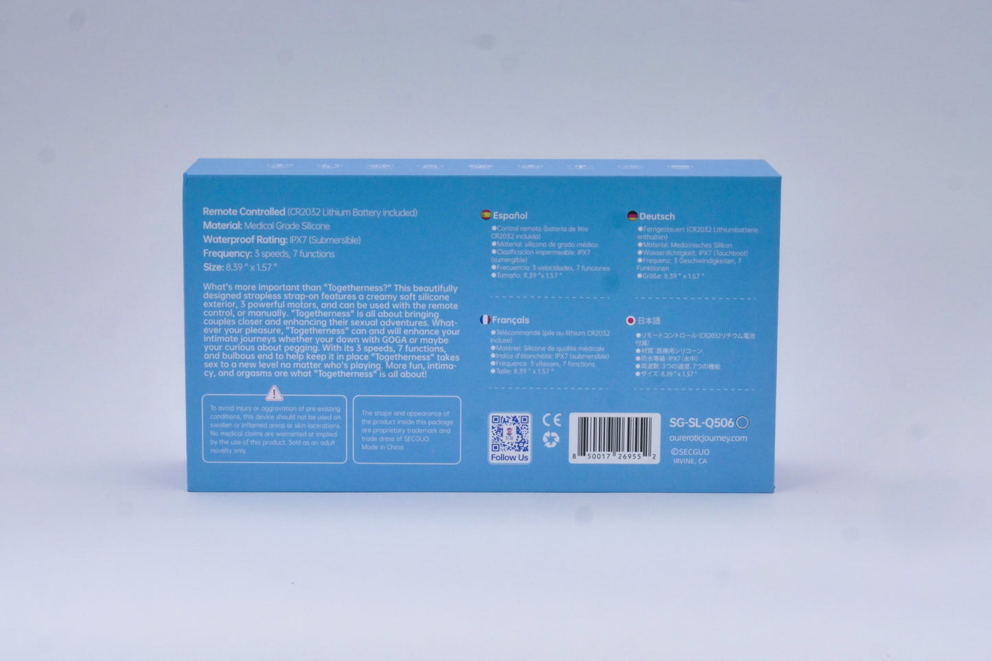 Togetherness Silicone Strapless Strap-on with Remote Control