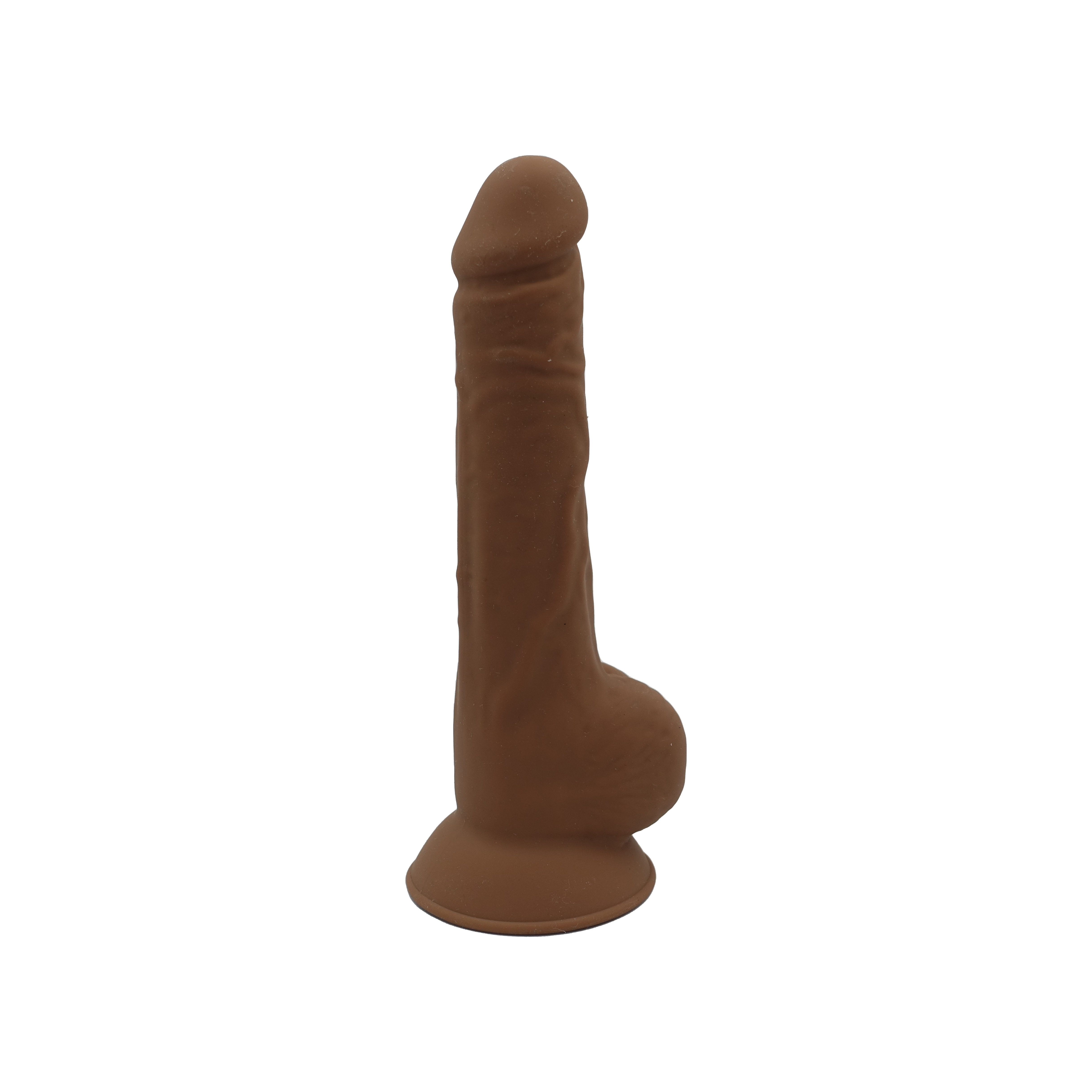 POC #2-Dual Density Realistic 7 inch Dildo-Dark Caramel