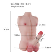 Dan.F-11.24LB Male Sex Doll with Dildo Unisex Masturbator Sex Toy with Penis Tight Anal