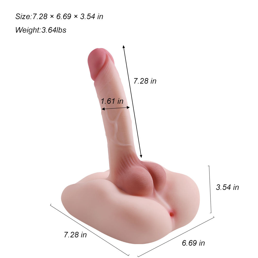 RAW.F-Adult Sex Doll with Flexible Dildo 3.64LB Realistic Sex Dolls Masturbator with 7.09 in Huge Dildos