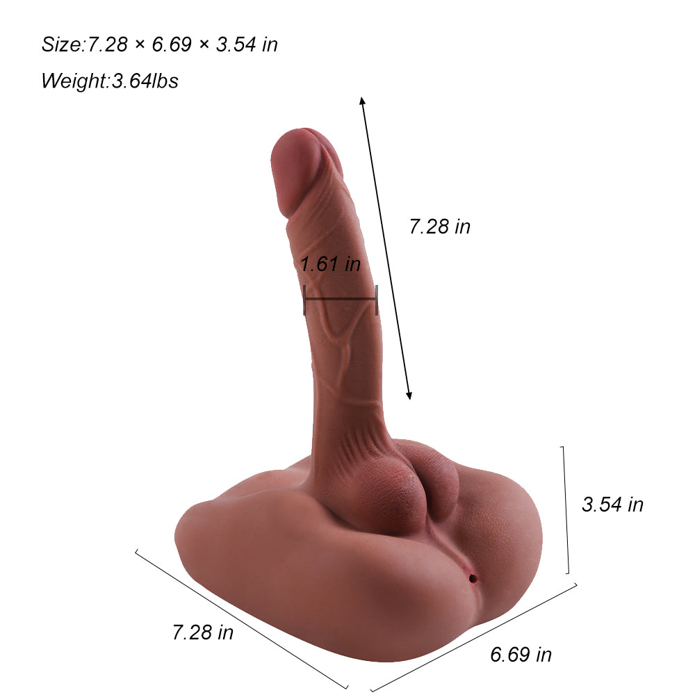 RAW.M-Adult Sex Doll with Flexible Dildo 3.64LB Realistic Sex Dolls Masturbator with 7.09 in Huge Dildos