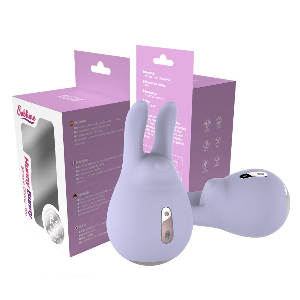 Hunny Bunny Lilac Purple Silicone Clitoral Vibe Sublime Package
