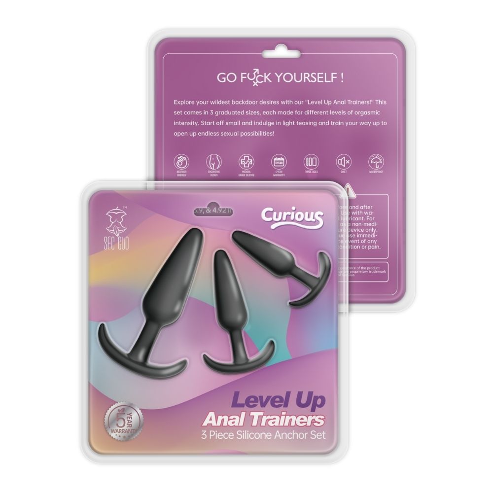Level Up Anal Trainers 3 Piece Silicone Anchor Set